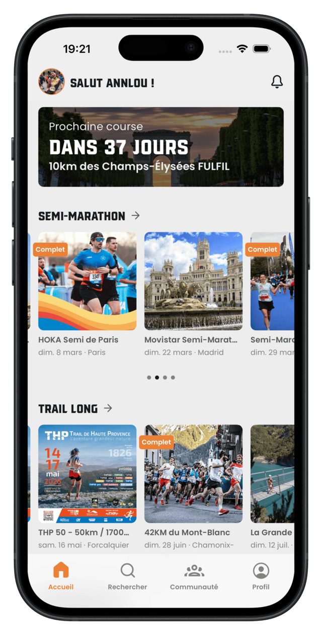 L'app qui réunit tes inscriptions, tes courses et tes amis.
